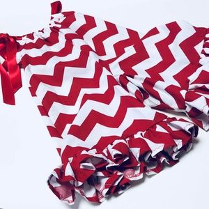 Chevron Ruffle Romper